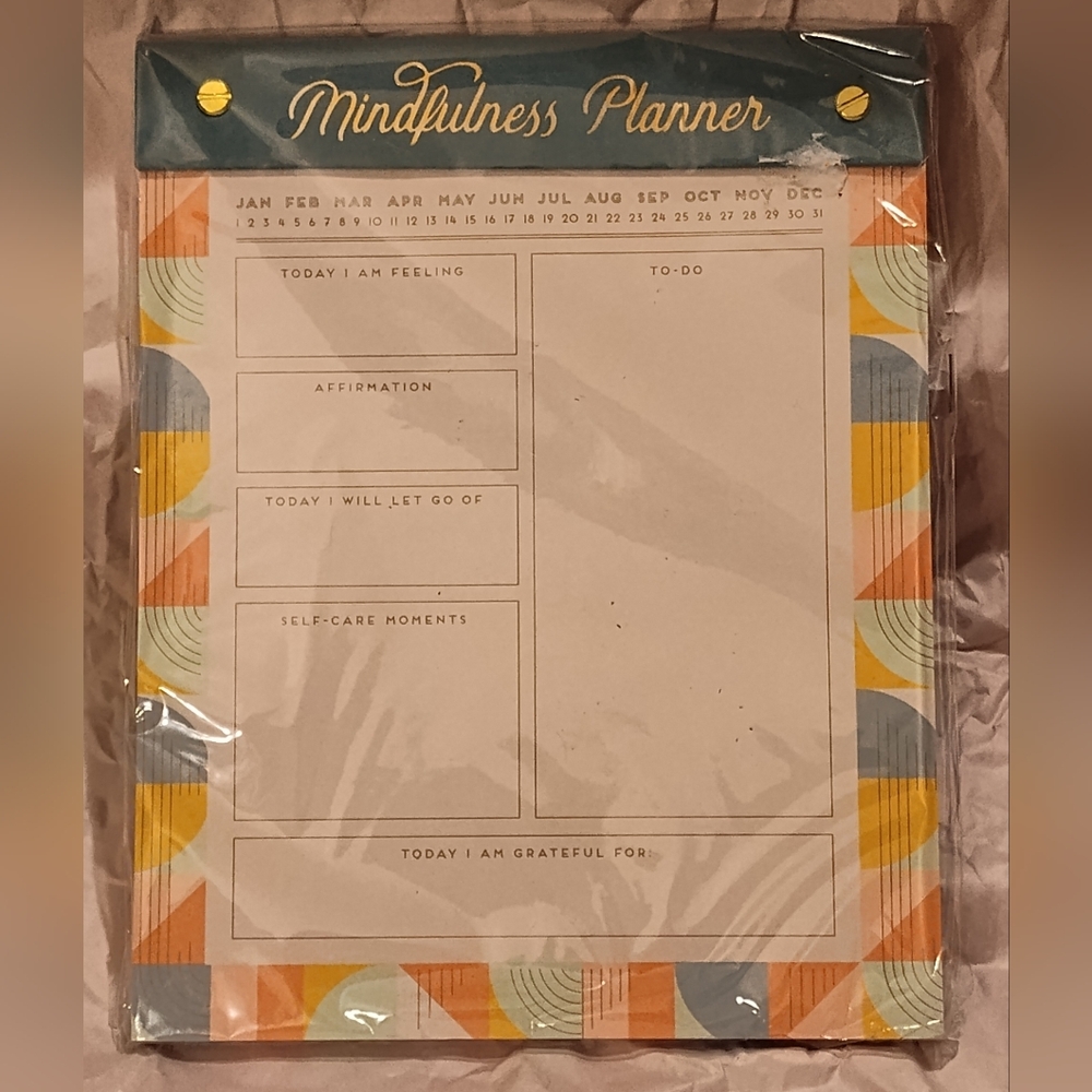 NWT! Mindfulness Planner 60 Sheets